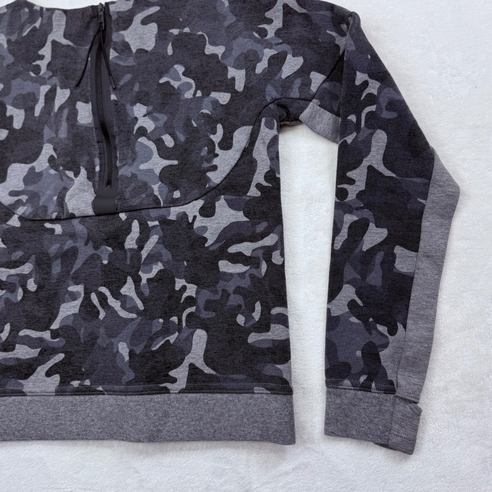 Nike Sportswear Tech Fleece Camo Sweatshirt Womens XS Grey Rear Zip Pullover - Picture 9 of 16